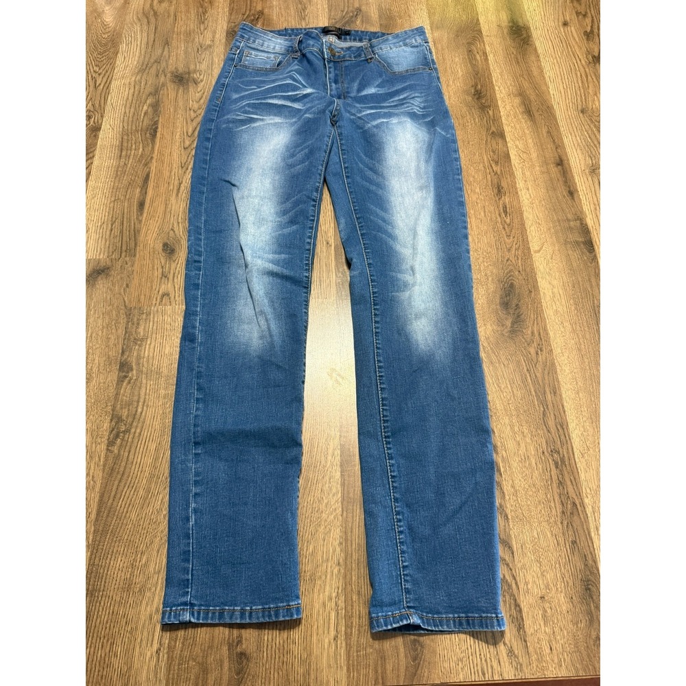 L&B Jeans Women's Size 12 Blue Denim Straight Leg Boyfriend Mid Rise Medium Wash